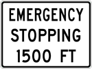 Image of an Emergency Stopping Distance Sign (PTC-ESA)