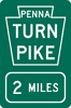 Image of a Pennsylvania Turnpike Trailblazer (PTC-KEY1)