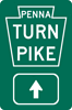 Image of a Pennsylvania Turnpike Straight Through Trailblazer (PTC-KEY7)