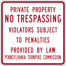 Image of a Private Property No Trespassing Sign (PTC-LAW)