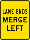 Image of a Lane Ends Merge Left Sign (PTC-LEML)