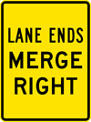 Image of a Lane Ends Merge Right Sign (PTC-LEMR)