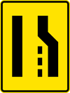 Image of a Pavement Width Transition-Right Lane Ends Sign (PTC-PWTR)