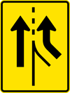 Image of a Right Added Lane Sign (PTC-RAL)
