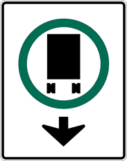Image of a Trucks Buses Allowed Overhead Symbol Sign (PTC-TBA)