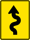 Image of a Left Winding Road Sign (PTC-WRL)