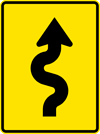 Image of a Right Winding Road Sign (PTC-WRR)