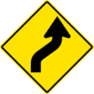 Image of a Right Reverse Curve Sign (W1-4R)