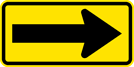 Image of a Large Single Arrow Sign (W1-6)
