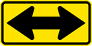 Image of a Large Double Arrow Sign (W1-7)