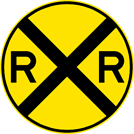 Image of a Railroad Warning Sign (W10-1)