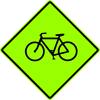 Image of a Bicycle Warning Sign (W11-1)