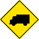 Image of a Truck Crossing Sign (W11-10)