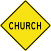 Image of a Church Sign (W11-102)