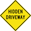 Image of a Hidden Driveway Sign (W11-103)