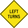 Image of a Left Turns Sign (W11-106)