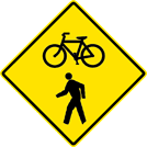 Image of a Combined Bicycle/Pedestrian Sign (W11-15)