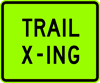 Image of a Trail X-Ing Plaque (W11-15P)