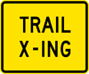 Image of a Trail X-Ing Plaque (W11-15P)