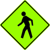 Image of a Pedestrian Sign (W11-2)