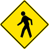 Image of a Pedestrian Sign (W11-2)