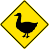 Image of a Duck Crossing Sign (W11-26)