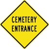 Image of a Cemetery Entrance Sign (W11-28)