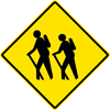Image of a Hiker Crossing Sign (W11-2B)