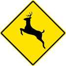 Image of a Deer Crossing Sign (W11-3)