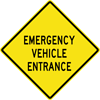 Image of a Emergency Vehicle Entrance Sign (W11-8-2)