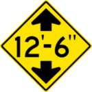 Image of a Low Clearance Sign (W12-2)