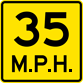 Image of a Advisory Speed Plaque (W13-1P)