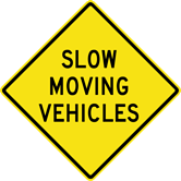 Image of a Slow Moving Vehicles Sign (W14-12)