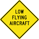 Image of a Low Flying Aircraft Sign (W14-13)