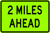Image of a Distance Ahead Plaque (W16-103P)