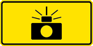 Photo Enforced (Yellow) Plaque (W16-10P) Image of a Photo Enforced (Yellow) Plaque (W16-10P)
