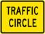 Image of a Traffic Circle Plaque (W16-12P)