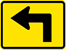 Image of a Advance 90 Degree Turn — Left Arrow Plaque (W16-6PL)