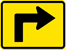 Image of a Advance 90 Degree Turn — Right Arrow Plaque (W16-6PR)