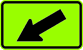Diagonal Downward Left Pointing Arrow Plaque (W16-7PL) Image of a Diagonal Downward Left Pointing Arrow Plaque (W16-7PL))