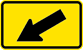 Image of a Diagonal Downward Left Pointing Arrow Plaque (W16-7PL)