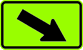 Diagonal Downward Right Pointing Arrow Plaque (W16-7PR) Image of a Diagonal Downward Right Pointing Arrow Plaque (W16-7PR))