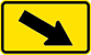 Image of a Diagonal Downward Right Pointing Arrow Plaque (W16-7PR)