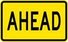 Image of a Ahead Plaque (W16-9P)