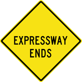 Image of a Expressway Ends Sign (W19-4)