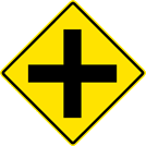 Image of a Cross Road Sign (W2-1)