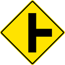 Image of a Side Road Sign (W2-2)