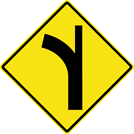 Image of a Curve — Side Road Right Sign (W2-3-1R)