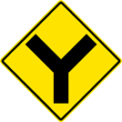 Image of a "Y" Symbol Sign (W2-5)