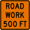 Image of a Rectangular Road Work Sign (W20-1S)